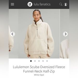 Lululemon Scuba Oversized Fleece Funnel-Neck Half-Zip